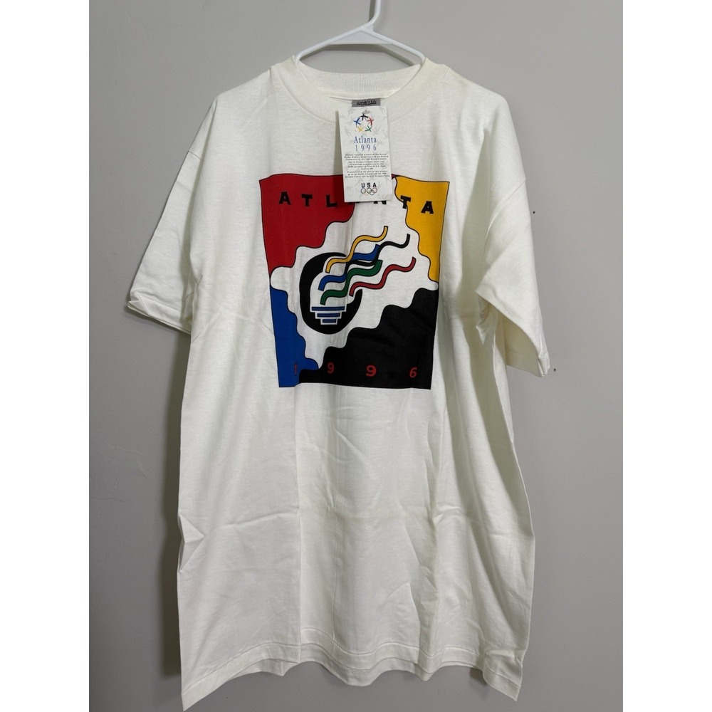 Vintage 1996 Atlanta Olympic Games T-Shirt Sz XL NEW TAGS NOS DEADSTOCK USA 90s